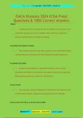 ISACA Glossary 2024 &lpar;CISA Prep&rpar; Questions & 100&percnt; Correct Answers