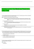 Detailed Answer Key Medsurge Respiratory Latest 2025