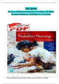 TEST BANK  Principles of Pediatric Nursing Caring For Children&comma; 8th Edition  By Laura And Dawson&comma; All Chapters &lpar;1&ndash;31&rpar; Covered&period; with verified questions and  correct answers &period;pdf