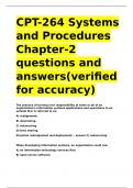 CPT-264 Systems and Procedures Chapter-2 questions and answers&lpar;verified for accuracy&rpar;&period;