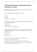 CFA Fixed Income Final Exam And All Answers To Pass&period;