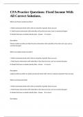 CFA Practice Questions&colon; Fixed Income With All Correct Solutions&period;