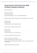 Fixed Income CFA Prep Exam With Verified Complete Solutions&period;