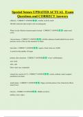 Special Senses Exam UPDATED ACTUAL  Exam Questions and CORRECT Answers