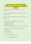 Special Senses  Bundled Exam Questions and CORRECT Answers