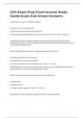 CFA Exam Prep Fixed Income Study Guide Exam And Actual Answers&period;