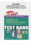 TEST BANK Medical Parasitology 7th Edition By Leventhal All Chapters Covered Exams with verified questions and  correct answers