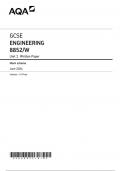 AQA GCSE ENGINEERING Unit 1 JUNE 2024 QUESTION PAPER AND MARK SCHEME