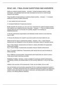 EDUC 450 - FINAL EXAM QUESTIONS AND ANSWERS