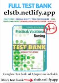 Test Bank&colon; Contemporary Practical&sol;Vocational Nursing&comma; 9th Edition by Kurzen - Chapters 1-16&comma; 9781975136215 &vert; Rationals Included