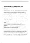 Intact Specialty Exam Questions and Answers&period;&period;docx