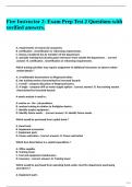 Fire Instructor 2- Exam Prep Test 2 Questions with verified answers&period;