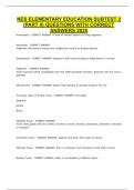 NES ELEMENTARY EDUCATION SUBTEST 2 &lpar;PART II&rpar; QUESTIONS WITH CORRECT ANSWERS 2025