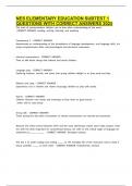 NES ELEMENTARY EDUCATION SUBTEST 1 QUESTIONS WITH CORRECT ANSWERS 2025