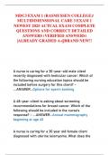 MDC3 EXAM 1 &lpar;RASMUSSEN COLLEGE&rpar;&sol; MULTIDIMENSIONAL CARE 3 EXAM 1 NEWEST 2025 ACTUAL EXAM COMPLETE QUESTIONS AND CORRECT DETAILED ANSWERS &lpar;VERIFIED ANSWERS&rpar; &vert;ALREADY GRADED A&plus;&vert;&vert;BRAND NEW&excl;&excl;