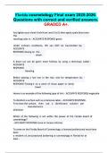 Florida cosmetology Final exam 2025-2026&period;  Questions with correct and verified answers&period;  GRADED A&plus;&period;