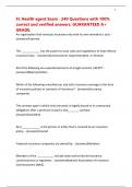 FL Health agent Exam &period; 240 Questions with 100&percnt; correct and verified answers&period; GUARANTEED A&plus; GRADE&period;