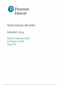 Pearson Edexcel Level 1&sol;Level 2 GCSE &lpar;9&ndash;1&rpar; Physics PAPER 2 Foundation Tier JUNE 2024 MARK SCHEME
