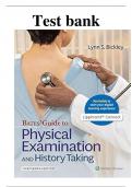 Test Bank for Bates' Guide To Physical Examination and History Taking &lpar;Lippincott Connect&rpar; 13th Edition by Lynn S&period; Bickley MD FACP &lpar;Author&rpar;&comma; Peter G&period; Szilagyi MD MPH &lpar;Author&rpar;&comma; &lpar;All Chapters Covered&rpar; &lpar;Multiple choice Questions and Verified Answers w
