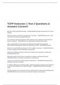 TCFP Instructor 1 Test 2 Questions & Answers Correct&excl;&excl;