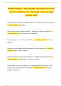 NRFSP Walmart Food Safety Test Questions with 100&percnt; Verified Correct Answers Latest Revised Update 2025