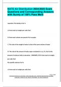 NATE Air Distribution 2024&sol;2025 Exam  Questions and Corresponding Answers  with Surety of 100&percnt; Pass Mark