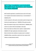 NCTI Fiber Installation and Activation 2024&sol;2025 Exam Questions and Answers  &vert; A&plus; Score Assured