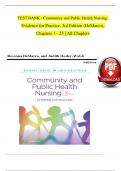 TEST BANK - Community and Public Health Nursing&colon;  Evidence for Practice&comma; 3rd Edition &lpar;DeMarco&rpar;&comma;  Chapters 1 - 25 &vert; All Chapters