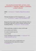 CNA KANSAS STATE TEST &lpar;ACTUAL 2025&rpar; QUESTIONS & VERIFIED CORRECT ANSWERS &vert;  LATEST UPDATE