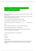 Biology 1500 Exam Graded A&plus; 2025 Latest Update 