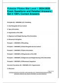 Polestar Pilates Mat Level 1 2024&sol;2025  Exam Questions and Detailed Answers &vert;  Get it 100&percnt; Correct Answers