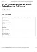 MN 568 Final Exam Questions and Answers &vert; Updated Exam &vert; Verified Answers