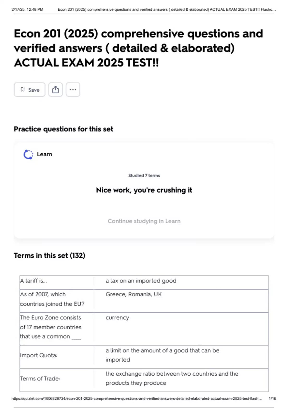 Econ 201 2025 Comprehensive Questions And Verified Answers Detailed
