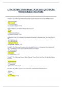 AST CERTIFICATION PRACTICE EXAM QUESTIONS  WITH CORRECT ANSWERS