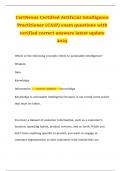 CertNexus Certified Artificial Intelligence Practitioner &lpar;CAIP&rpar; exam questions with verified correct answers latest update 2025