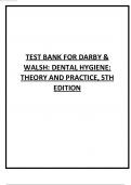 Test Bank For Darby and Walsh Dental Hygiene Theory and Practice 5th Edition By Jennifer A Pieren&comma; Denise M&period; Bowen&vert; 9780323477192&vert; All Chapters
