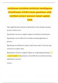 CertNexus Certified Artificial Intelligence Practitioner &lpar;CAIP&rpar; exam questions with verified correct answers latest update 2025
