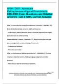 WGU&colon; D027&colon; Advanced  Pathopharmacological Foundations 2024&sol;2025 Exam Questions and Detailed  Answers &vert; Get it 100&percnt; Correct Answers