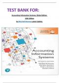 TEST BANK FOR&colon; Accounting Information Systems&comma; Global Edition  15th Edition by Marshall Romney Latest Update&period;