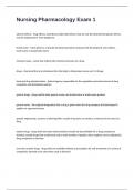 Nursing Pharmacology Exam 1 Actual Questions And Correct Detailed Verified Answers&period;