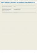 NRFSP Walmart Food Safety Test Questions and Answers 2025