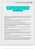 CLC- Certified Lactation Counselor Exam Questions And Answers &vert;Latest 2025 &vert; Guaranteed Pass&period;