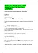 NUR 205&colon; CARDIOVASCULAR  QUESTIONS AND CORRECT  ANSWERS 