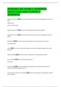 NURSING 205 EXAM 2 HONDROS  QUESTIONS AND CORRECT  ANSWERS 