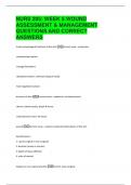 NURS 205&colon; WEEK 5 WOUND  ASSESSMENT & MANAGEMENT  QUESTIONS AND CORRECT  ANSWERS 
