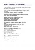 OAE 020 Practice Assessments questions and answers