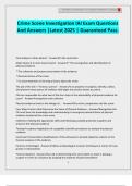 Crime Scene Investigation IAI Exam Questions And Answers &vert;Latest 2025 &vert; Guaranteed Pass&period;