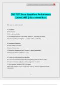 CRIS TEST Exam Questions And Answers &vert;Latest 2025 &vert; Guaranteed Pass&period;