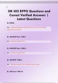 3M 302 RPPO Questions and  Correct Verified Answers &vert;  Latest Questions