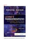  Lehne&rsquo;s Pharmacotherapeutics for Advanced Practice Nurses and Physician Assistants 3rd Edition &ndash; Rosenthal Test Bank Questions and Answers